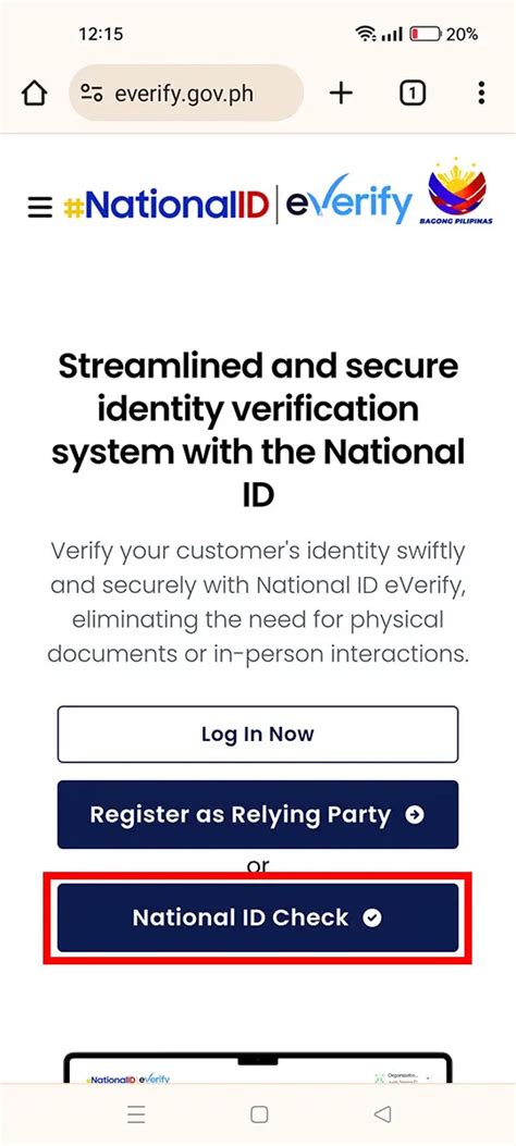 National ID eVerify .